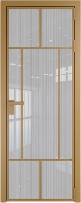Алюминиевая дверь Profil Doors 10 AG Золото Страйп