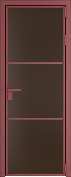 Алюминиевая дверь Profil Doors 13 AG Красный антрацит Монохром шоколад