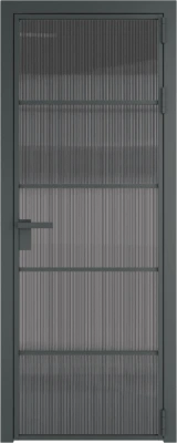 Алюминиевая дверь Profil Doors 14 AG Серая ночь Мору тонированное