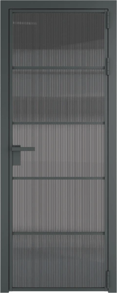 Алюминиевая дверь Profil Doors 14 AG Серая ночь Мору тонированное