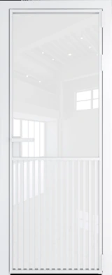 Алюминиевая дверь Profil Doors 15 AG Вайт Белый триплекс