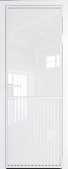 Алюминиевая дверь Profil Doors 15 AG Вайт Белый триплекс