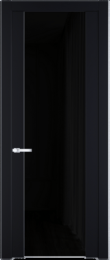Межкомнатная дверь Profil Doors 1.13 P Черный триплекс Нэви Блу (RAL 7016)