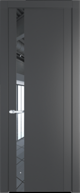 Межкомнатная дверь Profil Doors 1.2 P Зеркало Графит (Pantone 425С)