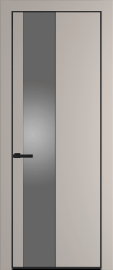 Межкомнатная дверь Profil Doors Orange 19 PE.O Монохром серебро (серебро матлак) Сэнд Черный матовый RAL9005
