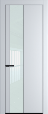 Межкомнатная дверь Profil Doors Orange 19 PE.O Белый лак Вайт (RAL 110 96 02) Черный матовый RAL9005