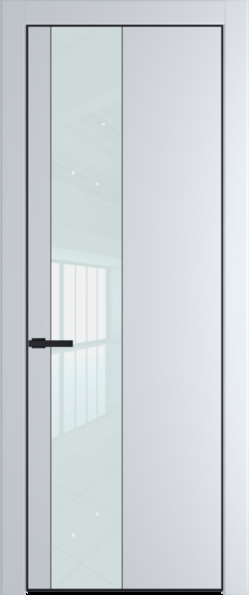 Межкомнатная дверь Profil Doors Orange 19 PE.O Белый лак Вайт (RAL 110 96 02) Черный матовый RAL9005