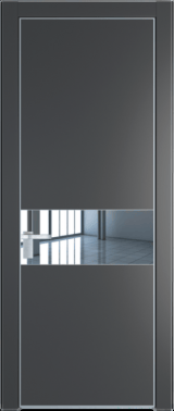 Межкомнатная дверь Profil Doors 17 PA Серебро Зеркало Графит (Pantone 425С)
