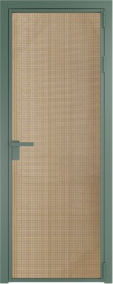 Алюминиевая дверь Profil Doors 1 AG Зеленый воск Кризет Золото
