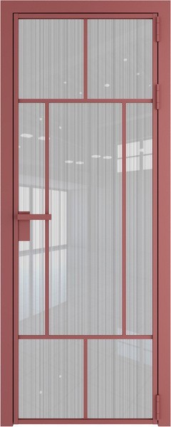 Алюминиевая дверь Profil Doors 10 AG Красный антрацит Страйп