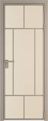 Алюминиевая дверь Profil Doors 10 AG Никель матовый Монохром жемчуг