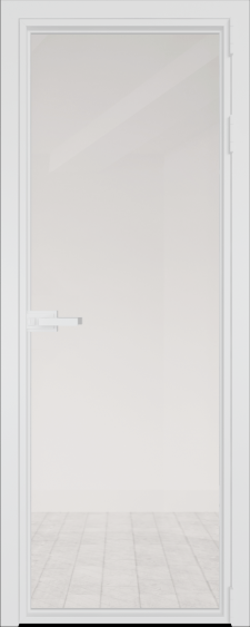 1AX Белый матовый RAL9003 стекло Прозрачное