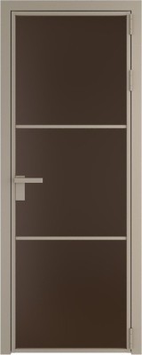 Алюминиевая дверь Profil Doors 13 AG Никель матовый Монохром шоколад