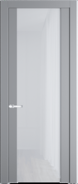 Межкомнатная дверь Profil Doors 1.13 P Белый триплекс Смоки (RAL 870-02)