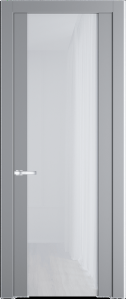 Межкомнатная дверь Profil Doors 1.13 P Белый триплекс Смоки (RAL 870-02)