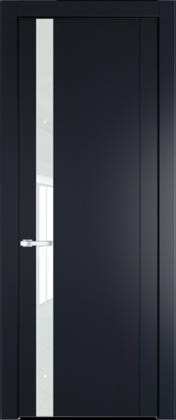Межкомнатная дверь Profil Doors 1.2 P Lacobel Белый лак Нэви Блу (RAL 7016)