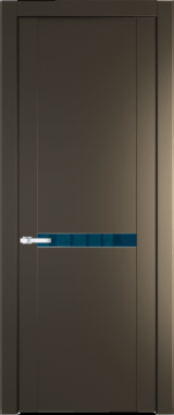 Межкомнатная дверь Profil Doors 1.4 P Зеркало синее Перламутр бронза