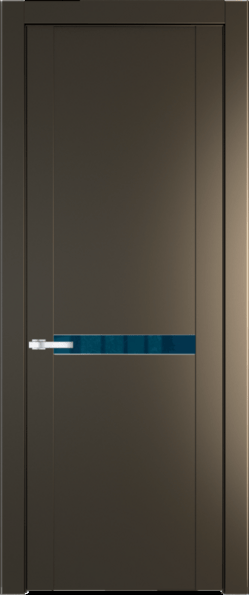 Межкомнатная дверь Profil Doors 1.4 P Зеркало синее Перламутр бронза