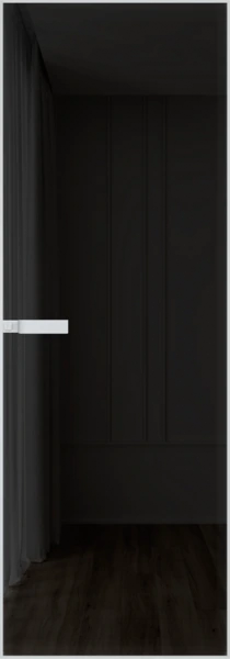 Алюминиевая дверь Profil Doors 1AGN Вайт Черное тонированное