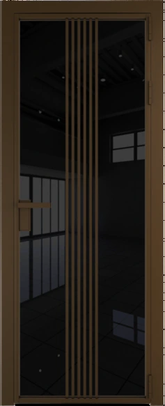 Алюминиевая дверь Profil Doors 18 AG Деорэ Черный триплекс