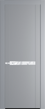 Межкомнатная дверь Profil Doors 1.4 P Нефи белый узор серебро Смоки (RAL 870-02)