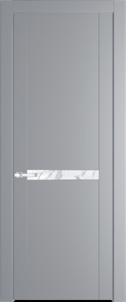 Межкомнатная дверь Profil Doors 1.4 P Нефи белый узор серебро Смоки (RAL 870-02)