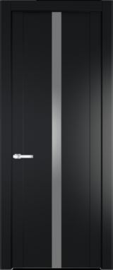 Межкомнатная дверь Profil Doors 1.8 P Монохром серебро (серебро матлак) Блэк