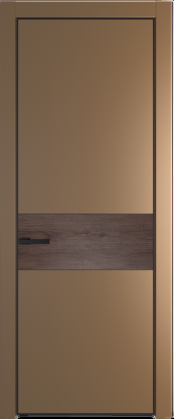 Межкомнатная дверь Profil Doors 17 PE Атриум серебро Сэнд Черный матовый RAL9005 Дуб Тобакко
