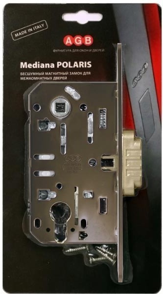 Корпус AGB (АГБ) замка магнит. под цил. MEDIANA POLARIS B06103.50.12.567 с отв. планк B02402.05 (ант бр)