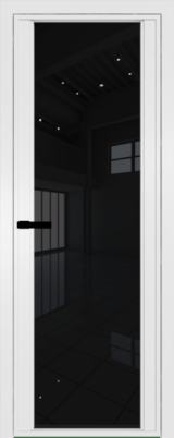 Алюминиевая дверь Profil Doors 2AGP Вайт Черный триплекс