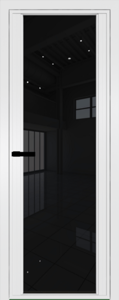 Алюминиевая дверь Profil Doors 2AGP Вайт Черный триплекс