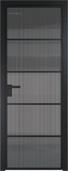 Алюминиевая дверь Profil Doors 14 AG Черный матовый Мору тонированное