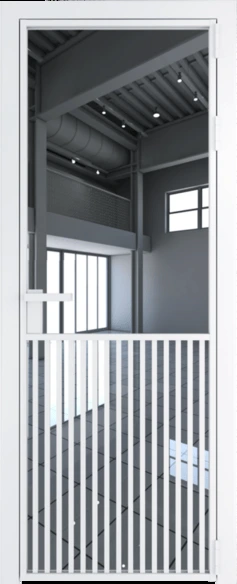 Алюминиевая дверь Profil Doors 15 AG Вайт Зеркало