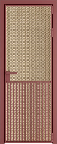 Алюминиевая дверь Profil Doors 15 AG Красный антрацит Кризет Золото