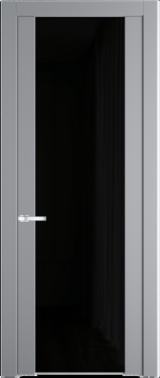 Межкомнатная дверь Profil Doors 1.13 P Черный триплекс Смоки (RAL 870-02)