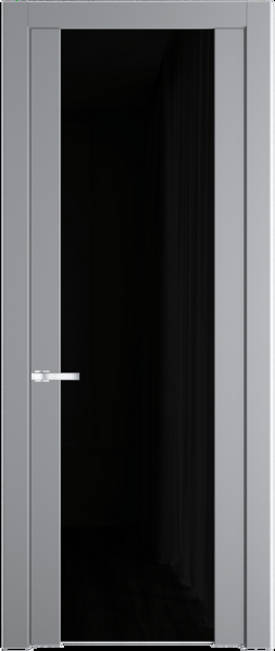 Межкомнатная дверь Profil Doors 1.13 P Черный триплекс Смоки (RAL 870-02)