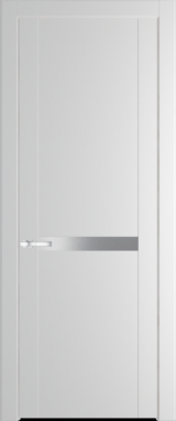 Межкомнатная дверь Profil Doors 1.4 P Lacobel Серебряный лак Крем Вайт (RAL 120-02)