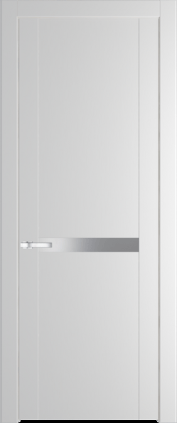 Межкомнатная дверь Profil Doors 1.4 P Lacobel Серебряный лак Крем Вайт (RAL 120-02)