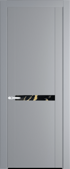 Межкомнатная дверь Profil Doors 1.4 P Нефи черный узор золото Смоки (RAL 870-02)