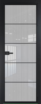 Алюминиевая дверь Profil Doors 5AX Черный матовый Страйп