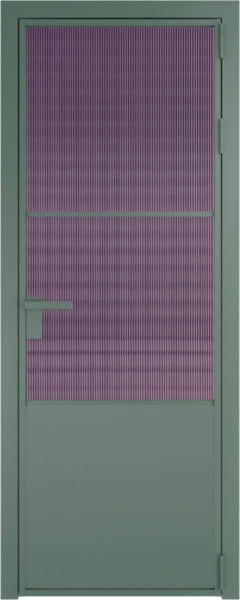 Алюминиевая дверь Profil Doors 20 AG Зеленый воск Мору Фиолетовое