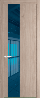 Межкомнатная дверь Profil Doors 19 NW Зеркало Blue Дуб Сонома