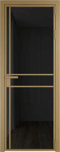 Алюминиевая дверь Profil Doors 9 AG Золото Черное тонированное