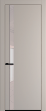 Межкомнатная дверь Profil Doors Orange 18 PE.O Lacobel Перламутровый лак Сэнд Черный матовый RAL9005