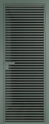 Алюминиевая дверь Profil Doors 12 AG Зеленый воск Черное тонированное