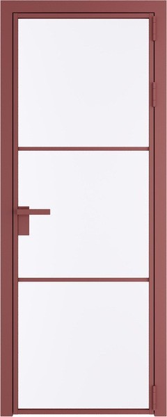 Алюминиевая дверь Profil Doors 13 AG Красный антрацит Монохром белый просветленный