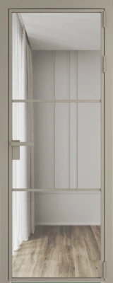 Алюминиевая дверь Profil Doors 13 AG Никель матовый Прозрачное