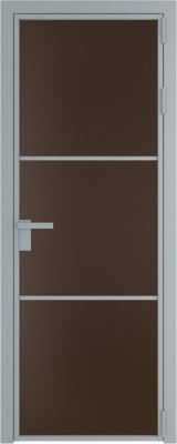 Алюминиевая дверь Profil Doors 13 AG Серебро Монохром шоколад