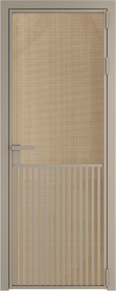 Алюминиевая дверь Profil Doors 15 AG Никель матовый Кризет Золото