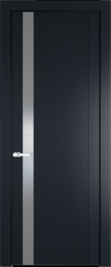 Межкомнатная дверь Profil Doors 1.2 P Lacobel Серебряный лак Нэви Блу (RAL 7016)